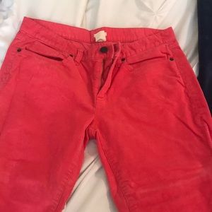 Jcrew toothpick straight leg corduroy pants